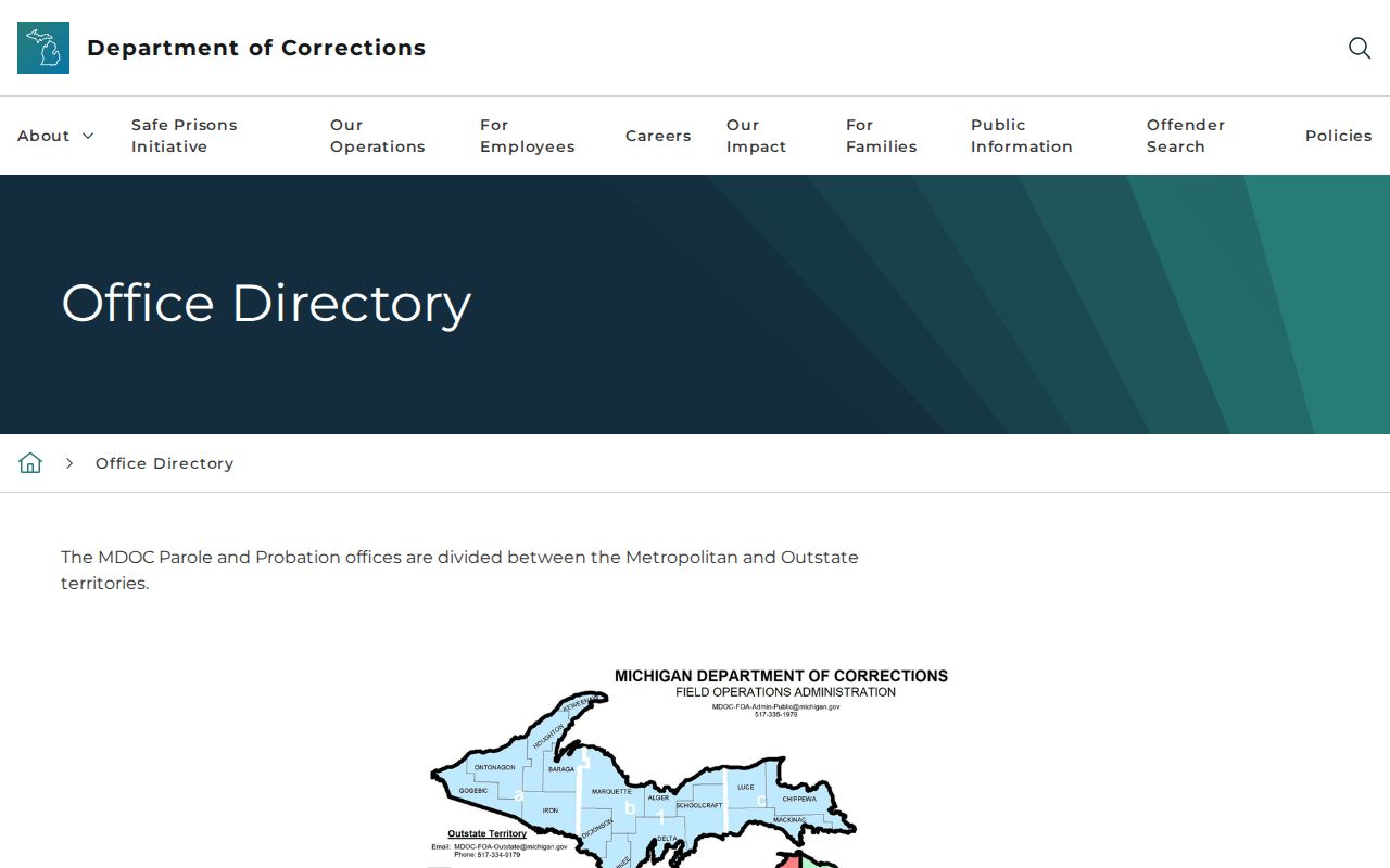 Charlevoix County post-release supervision office directory
